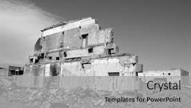  Presentation with central asia - Slide deck with military base in central asia background and a light gray colored foreground