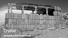  Presentation with central asia - Audience pleasing slide deck consisting of military base in central asia backdrop and a gray colored foreground