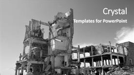  Presentation with central asia - Cool new PPT layouts with military base in central asia backdrop and a gray colored foreground