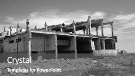  Presentation with central asia - Colorful slide set enhanced with military base in central asia backdrop and a gray colored foreground