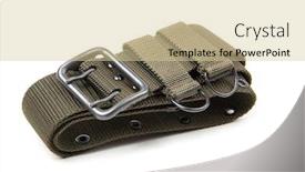  Presentation with military - Colorful theme enhanced with military belt isolated on a white background backdrop and a lemonade colored foreground