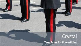 Presentation with marching band - Cool new presentation theme with military brass marching band backdrop and a gray colored foreground