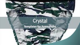  Presentation with military - Beautiful presentation design featuring military briefing - camouflage briefs underpants backdrop and a ocean colored foreground