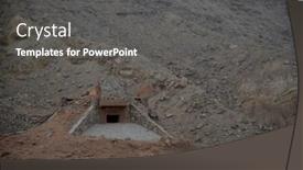  Presentation with military - Presentation theme featuring military-bunker-in-sinai-desert background and a dark gray colored foreground