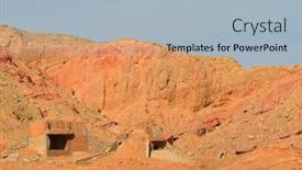  Presentation with military - Amazing theme having military-bunker-in-sinai-desert backdrop and a light blue colored foreground