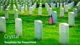  Presentation with united states - Presentation with military-cemetery-in-the-united background and a forest green colored foreground