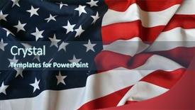  Presentation with flag - Amazing presentation theme having military design - us flag backdrop and a ocean colored foreground