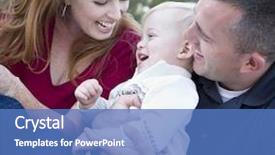  Presentation with parents - Amazing presentation theme having military family - attractive young parents laughing backdrop and a teal colored foreground