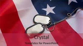  Presentation with memorial service - Audience pleasing presentation design consisting of military forces military service patriotism backdrop and a red colored foreground