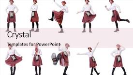  Presentation with formal - Theme with military formal - concept with funny scotsman isolated background and a lemonade colored foreground