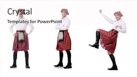  Presentation with funny - Amazing presentation design having military formal - concept with funny scotsman isolated backdrop and a white colored foreground