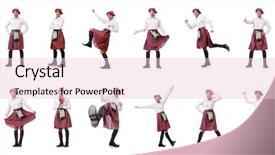  Presentation with funny - PPT theme featuring military formal - concept with funny scotsman isolated background and a lemonade colored foreground