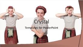  Presentation with funny - PPT layouts having military formal - funny scotsman isolated on white background and a  colored foreground