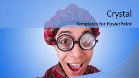  Presentation with funny - Cool new presentation design with military formal - funny scotsman isolated backdrop and a  colored foreground