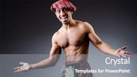  Presentation with archaeological scottish - PPT theme having military formal - man wearing traditional scottish clothing background and a  colored foreground