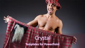  Presentation with scottish flag - Beautiful slide deck featuring military formal - man wearing traditional scottish clothing backdrop and a tawny brown colored foreground