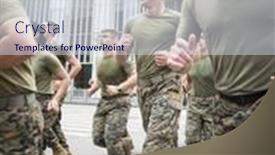  Presentation with marine corps - Theme having military-freedom-run-u-s background and a sky blue colored foreground