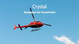  Presentation with helicopter - Cool new PPT layouts with military helicopters - red helicopter on the bright backdrop and a teal colored foreground