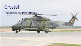  Presentation with military transport - Colorful presentation design enhanced with military helicopters - transport helicopter backdrop and a sky blue colored foreground