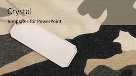  Presentation with army - Audience pleasing presentation consisting of military hospital - army badges on camouflage background backdrop and a soft green colored foreground