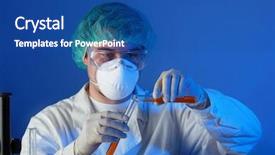  Presentation with medical science equipment research laboratory - Slides enhanced with military hospital - medical science equipment research laboratory background and a  colored foreground