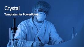  Presentation with medical science equipment research laboratory - Theme consisting of military hospital - medical science equipment research laboratory background and a  colored foreground