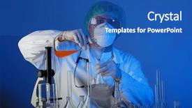  Presentation with medical science equipment research laboratory - Colorful PPT theme enhanced with military hospital - medical science equipment research laboratory backdrop and a  colored foreground