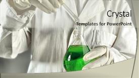  Presentation with medical science equipment research laboratory - PPT theme featuring military hospital - medical science equipment research laboratory background and a  colored foreground