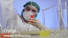  Presentation with medical science equipment research laboratory - Beautiful slide deck featuring military hospital - medical science equipment research laboratory backdrop and a  colored foreground