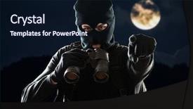  Presentation with night - Colorful presentation theme enhanced with military intelligence - swat in the night backdrop and a wine colored foreground