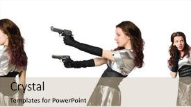  Presentation with life insurance concept white - PPT theme featuring military intelligence - woman in tech concept isolated background and a  colored foreground