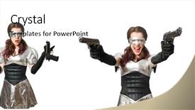  Presentation with diversity and incluion in tech - Slide set with military intelligence - woman in tech concept isolated background and a cream colored foreground