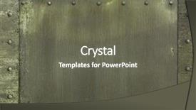  Presentation with armor - Presentation theme featuring military khaki painted metal armor background and a gray colored foreground