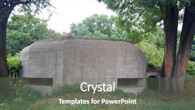  Presentation with insanity defense - Beautiful slide deck featuring military mine - underground citadel part of kiev backdrop and a gray colored foreground