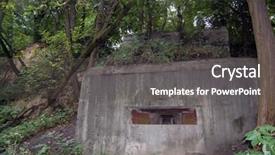  Presentation with intelligence and defense - Colorful slide set enhanced with military mine - underground citadel part of kiev backdrop and a dark gray colored foreground