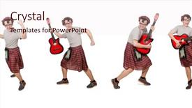  Presentation with blank whiteboard isolated on white - PPT theme having military music - scotsman playing guitar isolated background and a lemonade colored foreground