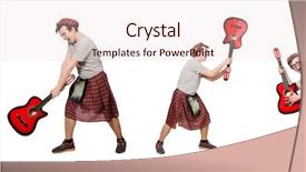  Presentation with guitar - Theme enhanced with military music - scotsman playing guitar isolated background and a lemonade colored foreground