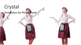  Presentation with clothing - Amazing PPT layouts having military music - woman in traditional scottish clothing backdrop and a white colored foreground