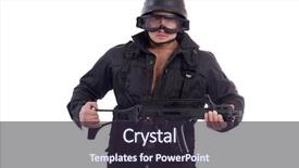  Presentation with nato - PPT layouts having gun uniform conforms to special background and a white colored foreground