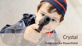  Presentation with gun - Presentation theme enhanced with  background and a  colored foreground