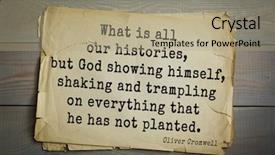  Presentation with military leader - Presentation having military political leader lord protector background and a coral colored foreground