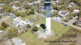  Presentation with air traffic control tower - PPT layouts having military robot - modern monolithic sullivan s island background and a coral colored foreground