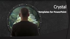  Presentation with military navy - Colorful PPT layouts enhanced with military ship ocean navy - captain looks out the window backdrop and a dark gray colored foreground