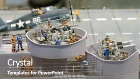  Presentation with world war - PPT theme with military ship ocean navy - image of a world war background and a violet colored foreground