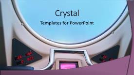  Presentation with submarine - Presentation theme consisting of military ship ocean navy - window in submarine - tenerife background and a light blue colored foreground