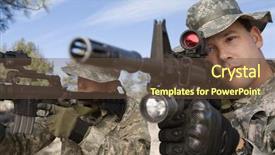  Presentation with iran military pershian - PPT theme enhanced with military solders ready to shoot background and a  colored foreground