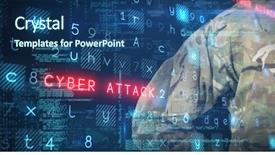  Presentation with military - Slides featuring military soldier against virus background and a ocean colored foreground