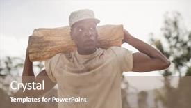  Presentation with obstacle course - Colorful theme enhanced with military soldier carrying a tree backdrop and a  colored foreground