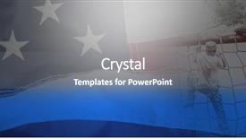  Presentation with obstacle course - Cool new PPT layouts with military soldier climbing a net backdrop and a gray colored foreground