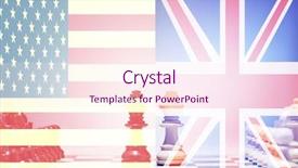  Presentation with game of thrones - PPT theme enhanced with military strategy - chess game usa vs uk background and a sky blue colored foreground